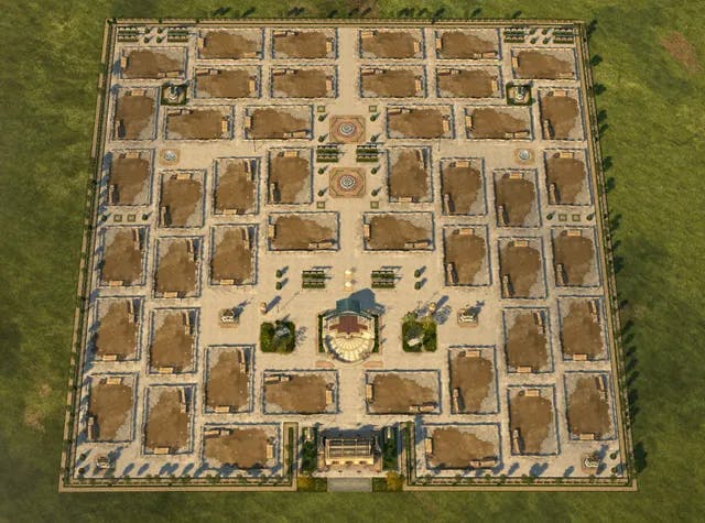 Zoo layout with 46 spaces. 